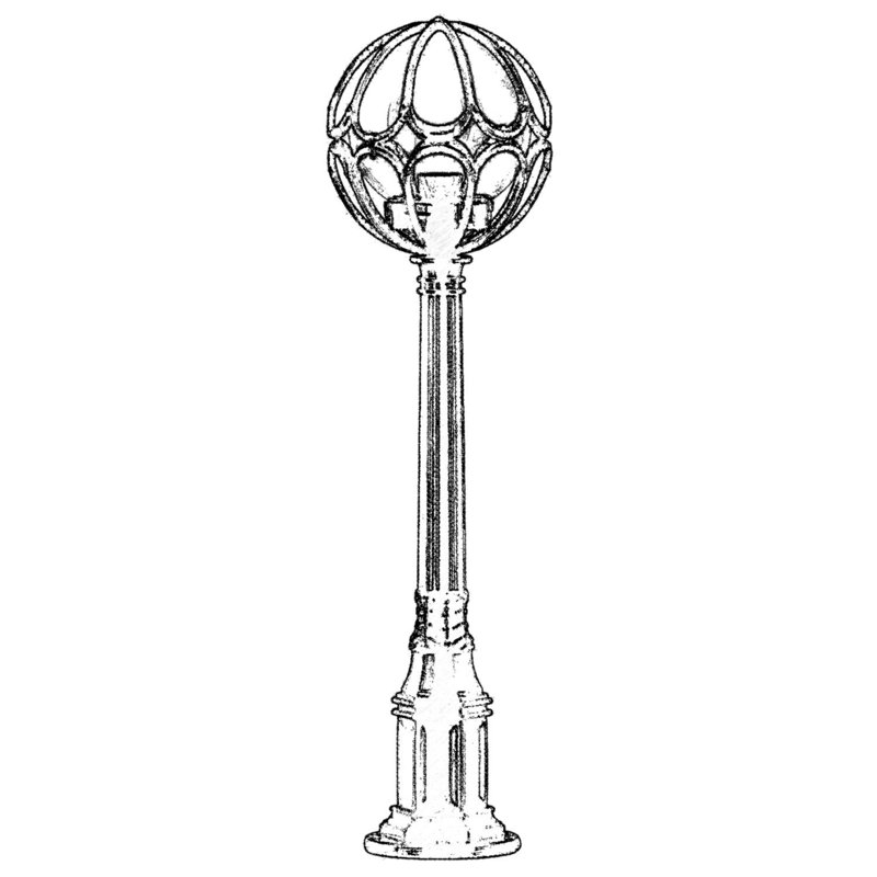 Aarjan Hammered Lamp Post (Full)