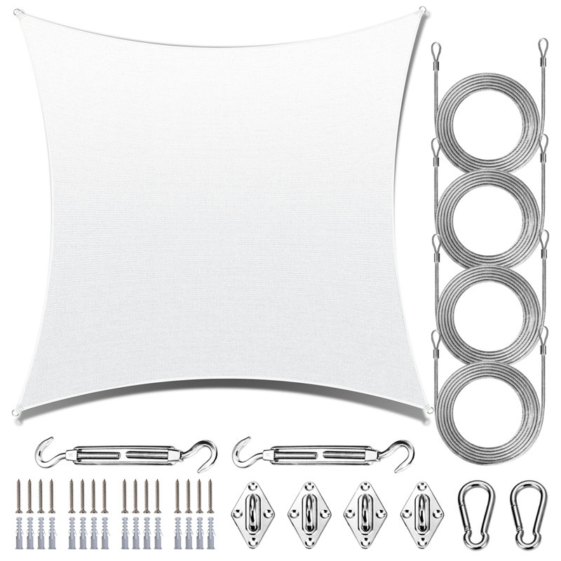 Voile d'ombrage Amgo, 16 pi x 16 pi, Blanc