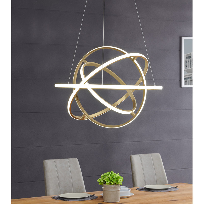 Havana 4 - Light Dimmable Globe Chandelier, Gold