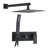 Shower system, Brass Matte Black Shower Faucet Set Shower System 10 Inch Rainfall Shower Head with Handheld Sprayer Bathroom Luxury Rain Mixer Combo Set, Rough-in Valve Included