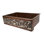 33" Hammered Copper Apron Front Single Basin Kitchen Sink w/ Scroll Design and Nickel Background