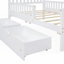 Lit plateforme simple en bois avec garde-corps et amp; 2 tiroirs de rangement - aucun sommier nécessaire, fabrication en pin massif-1271776237-1271776239
