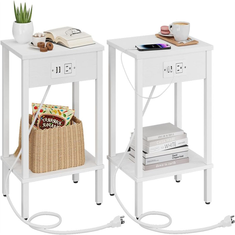 Ayren End Table Set, White