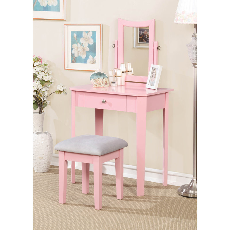 Ensemble de meuble-lavabo 3 pièces Hanna, Rose