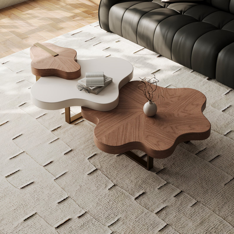 Elegant Cloud-Inspired Coffee Table Set by Callingwood Modern Living Room Furniture Stylish and Functional Nesting Tables for Home