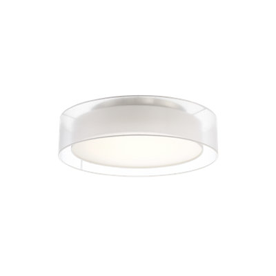 Metropolis 1 - Light Shaded Drum LED Semi Flush Mount