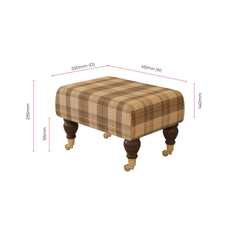 Manufactured Wood Accent Stool, Mahogany
