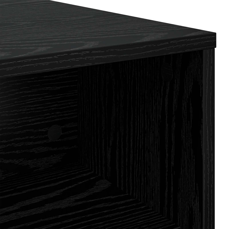 Coffee Table with Storage, Black Oak