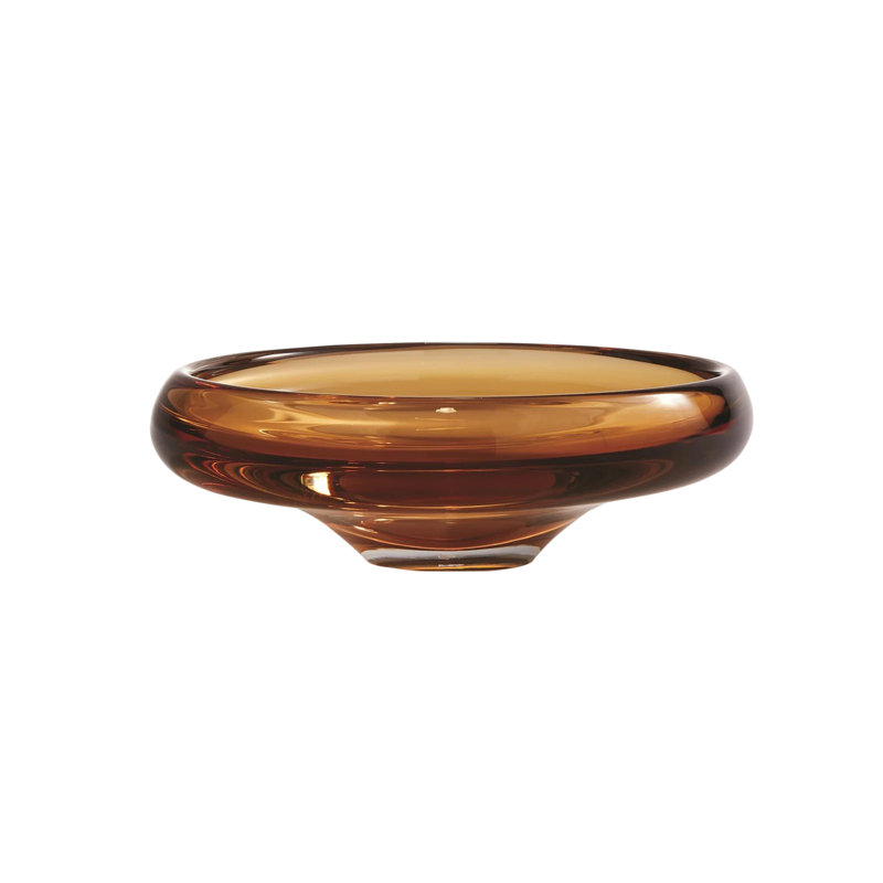 Rolled Lip Bowl-Amber