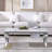 Jennita Faux Marble Top Metal Base Coffee Table-899217460