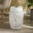 Side Table With Built-In Battery,Stunning Flower Pattern At Night,Eco-Friendly And Energy Efficient Outdoor Furniture Ideal,For Patios Gardens And Backyards(White)-1768501048