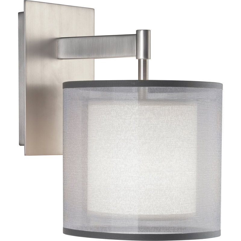 Appliquee à bras 1 lumières Saturnia, Acier inoxydable