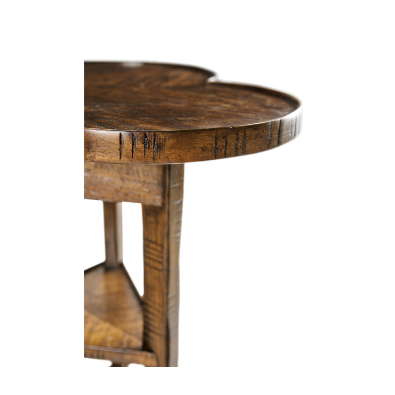 Casually Country Solid Wood End Table, Country Farmhouse Walnut