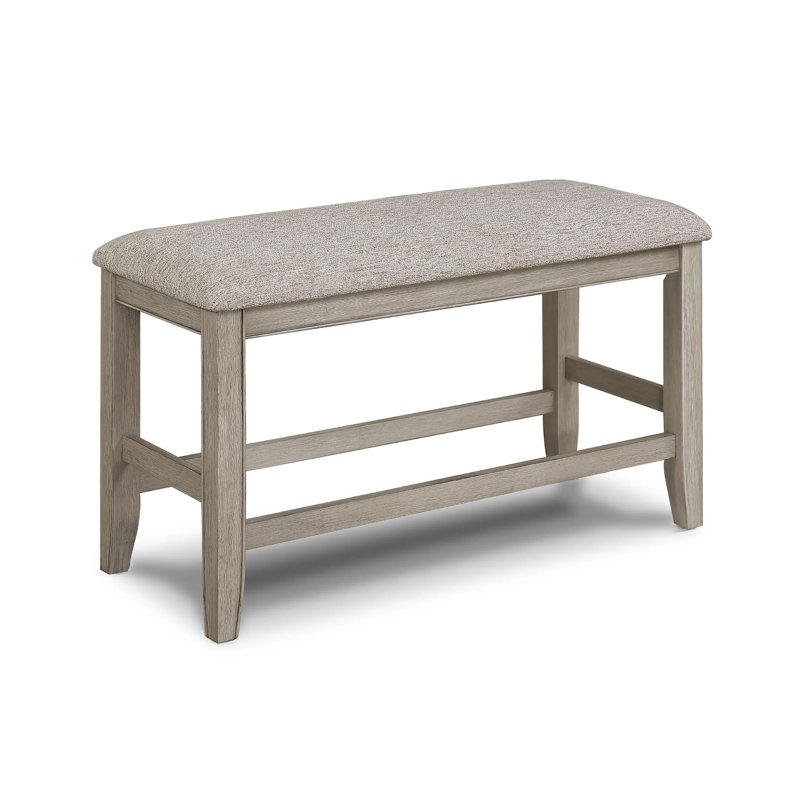 Mobilier en bois de style campagnard avec repose-pieds et banc à hauteur de comptoir 1pc, Naturel, Gris antique