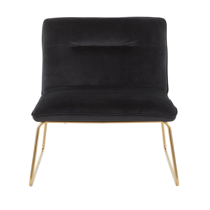 John-Stephan Velvet Slipper Chair, Black