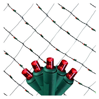 Tupkee Christmas Light Net – 150 LED Red Green & Cool White Mesh Blanket Lights - 4 ft x 6 ft – Indoor/Outdoor – Net Lights for Bushes, Hedges, Shrubs or Trees