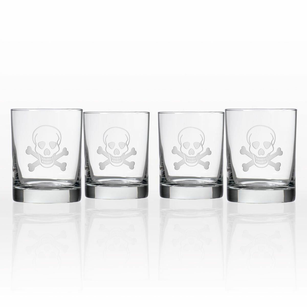 Rolf Glass Skull & Bones Martini Glasses - Single Glass