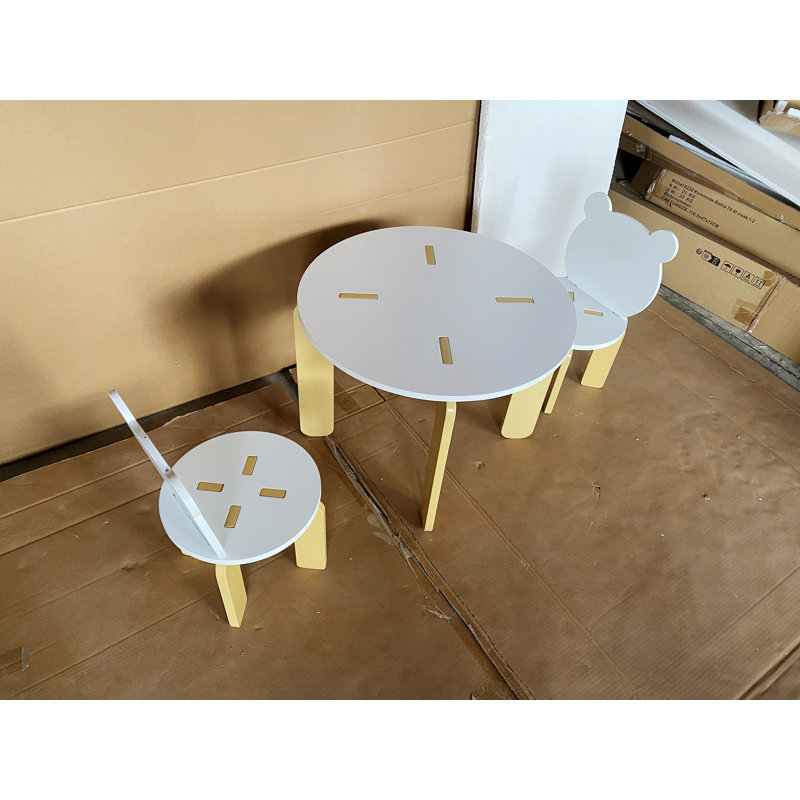 Kids Table And Chair Set, 3-Piece Toddler Table With 2 Chairs For Playroom, Bedroom, Preschool
