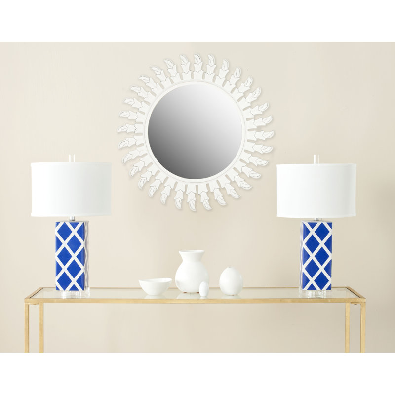 Miroir d'appoint Barnabas Sun, Blanc