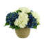 Hydrangeas Arranged in Straw Grass Pot