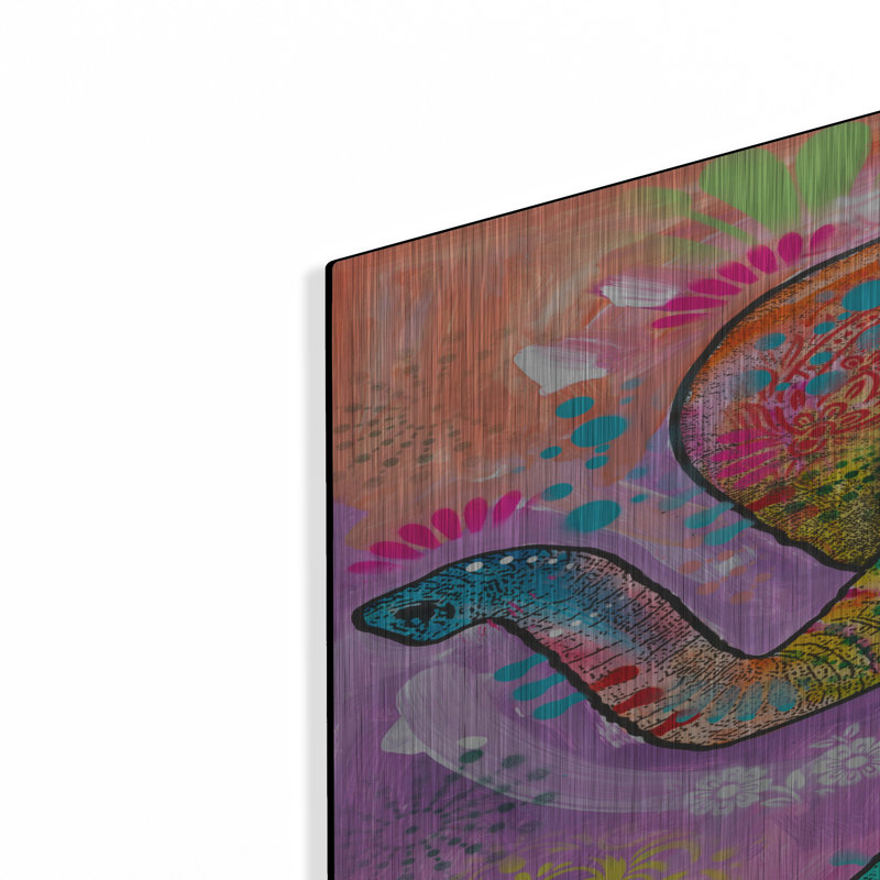Bungalow Rose «Aminal Bebees - Elephant Sit» par Dean Russo, art mural en métal, H 36 po x l 24 po