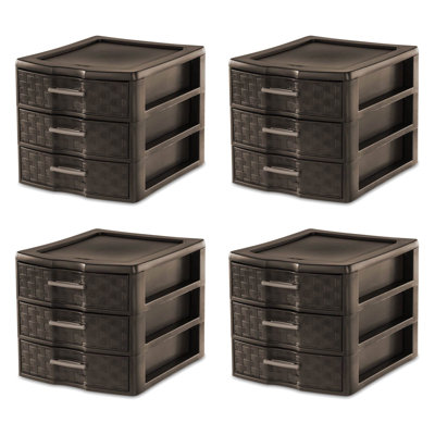 Commode de rangement 3 tiroirs Sterilite