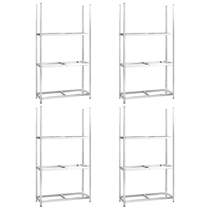 Galeville 205.5 cm W Steel Shelving Unit, 200cm H x 110cm W x 40cm D