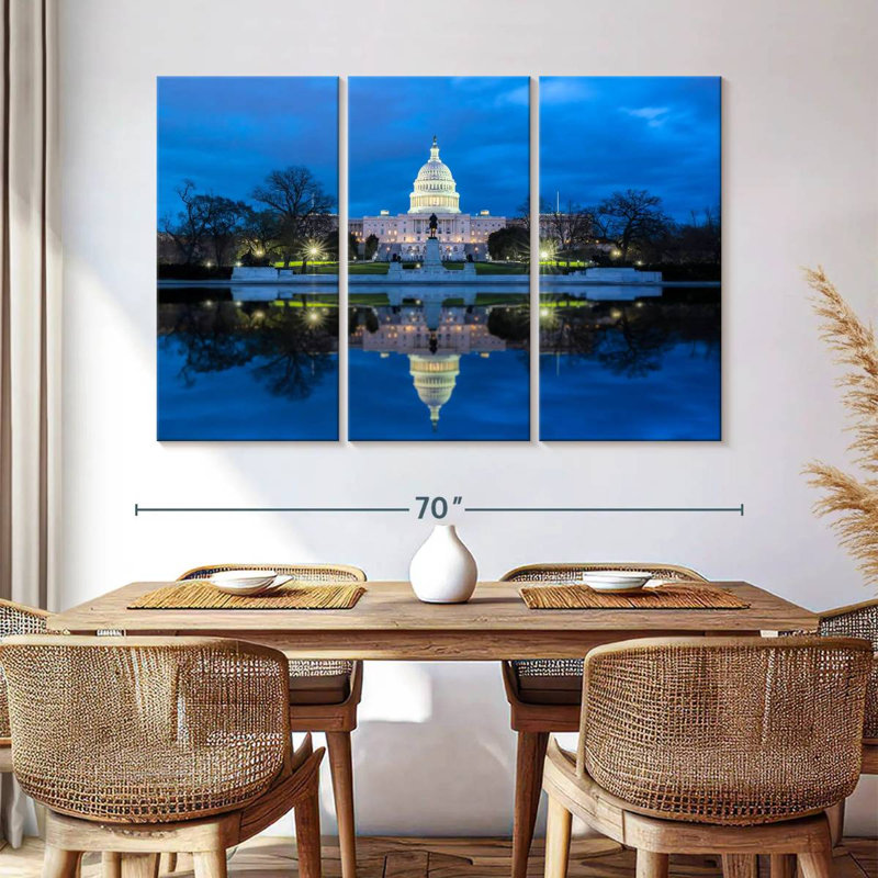 Capitol Building At Night, 42" H x 65" W