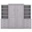 Lit escamotable double avec tablettes et tiroirs