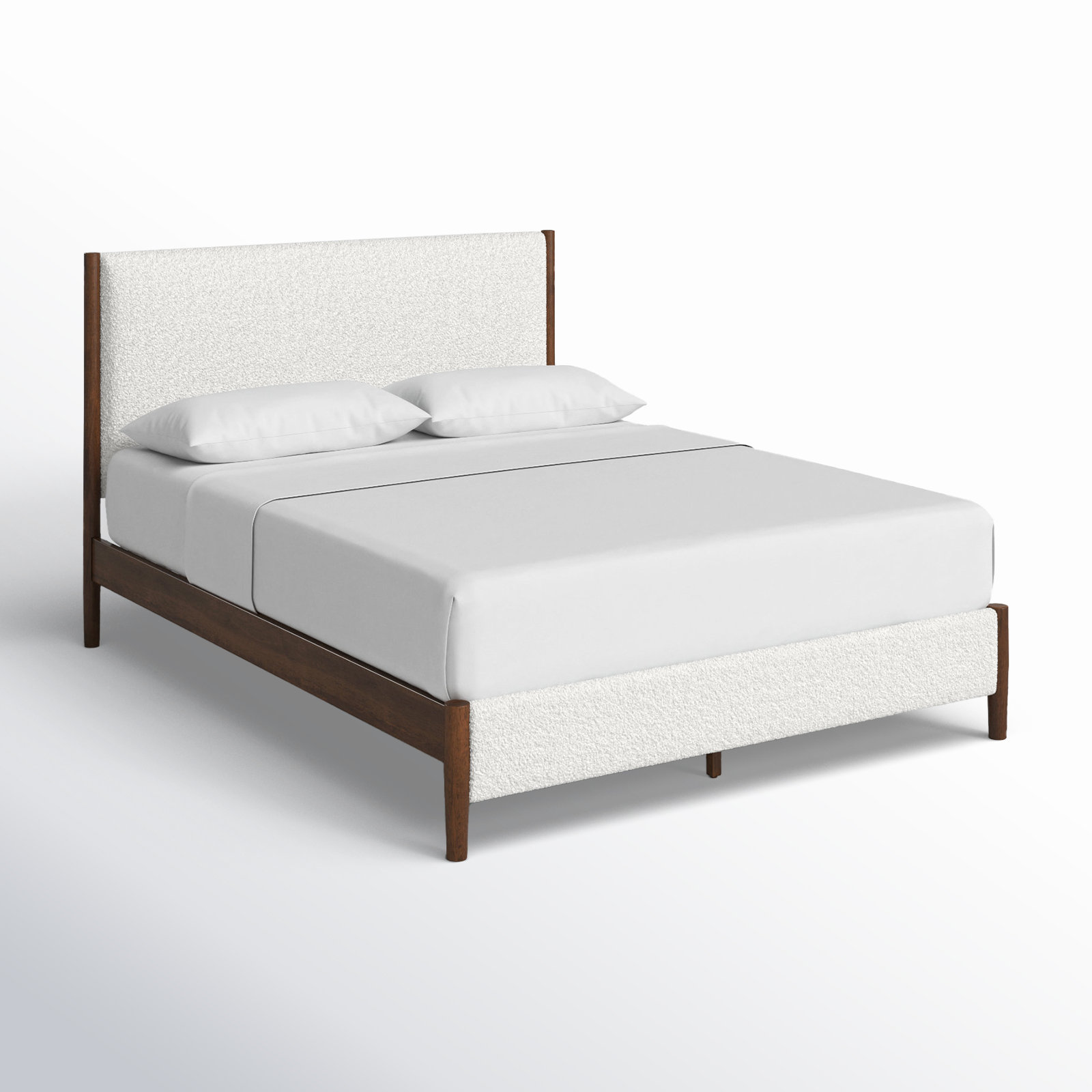 Irie Upholstered Platform Bed - Soft Cream Comfort