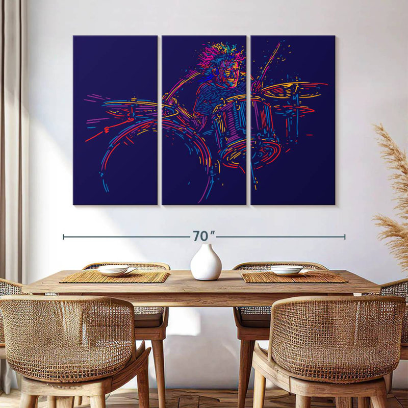 Abarca Abstract Drummer, 42" H x 65" W