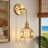 Aldegonde Battery Operated Armed Wall Sconce With Tulip Glass Shade, Remote Control Sconces