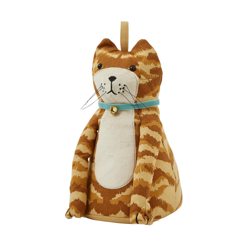 Marmalade Cat Fabric Floor Door Stop