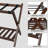 Folding Wood Luggage Rack with Shelf-110396353-111608821