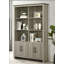 Bibliothèque Nena avec 6 tablettes et 4 portes d'armoire, bois gris 71 pouces