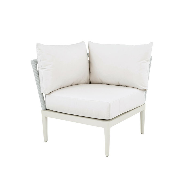 Nevis Outdoor Corner Wedge Lounge Chair, Sailcloth Salt