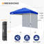 Tente à auvent escamotable 8 x 8 avec 1 paroi latérale détachable, abri extérieur pliant instantané-124871866