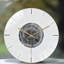 Horloge murale 12 po ronde en verre trempé avec mouvement à quartz silencieux-487695951