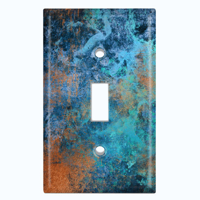Patina Patterned 1 - Gang Toggle Light Switch Standard Wall Plate