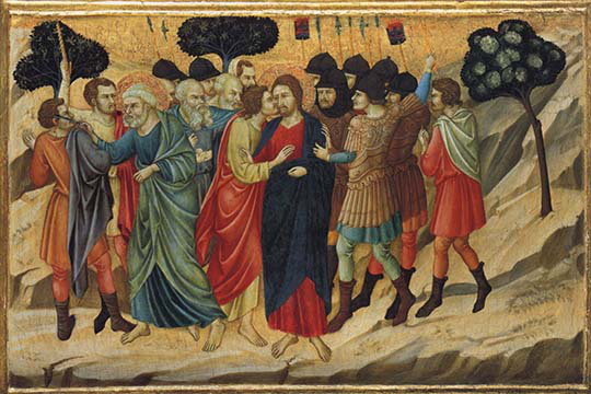 « trahison » par judas par nerio-impression, H 20 po x l 30 po x P 1,5 po