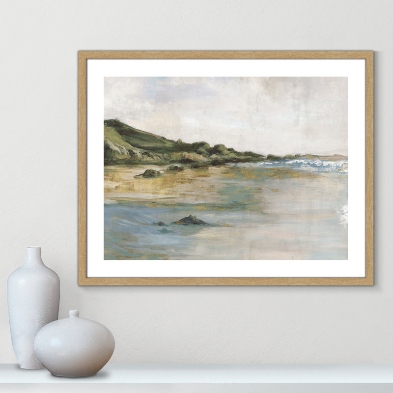 Impression «Tide’s Edge» par Casa Fine Arts, Naturel, Reproduction encadrée avec passe-partout