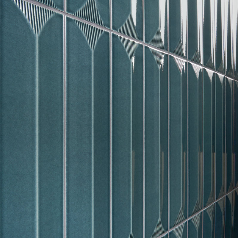 Radiant Inflex 4.43'' W x 17.62'' L Crackled Ceramic Subway Wall Tile (6.53 Sq. Ft. / Case), Emerald Green