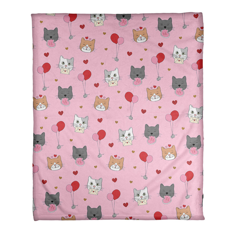 Sewn Throw Blanket, 50" W x 60" L, Pink/Brown