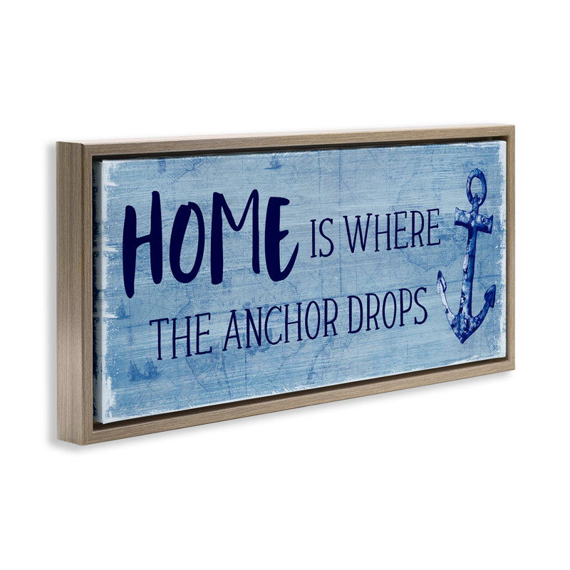 Home Is Where Anchor Drops, Cadre flottant orme Montalcino, H 14 po x l 31 po