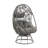 Hikre Patio Lounge Chair and Side Table with Cushions in Charcoal and Black