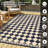 Enzo Geometric Checkered Waterproof Reversible Outdoor Rug-1407817034-1383866170