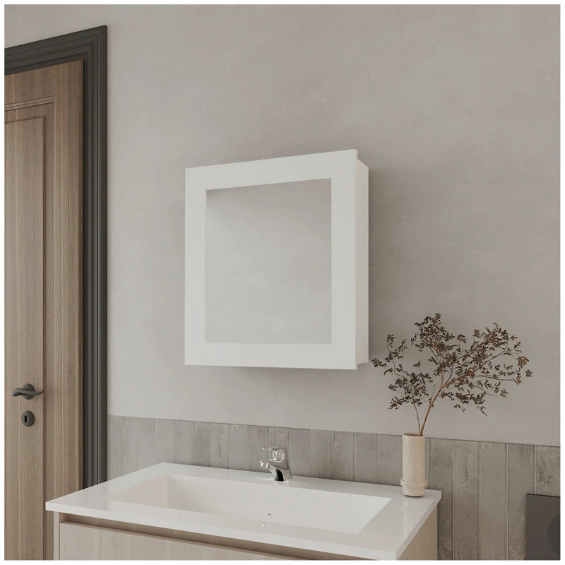 Pharmacie avec miroir inclus, Blanc