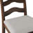 5-Piece Dining Set With Black Round Table And Brown Upholstered Wave Horizontal Slat Back Chairs-676788709