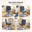 Chaise de bureau rembourrée sans accoudoirs avec roulettes et repose-pieds-777231941