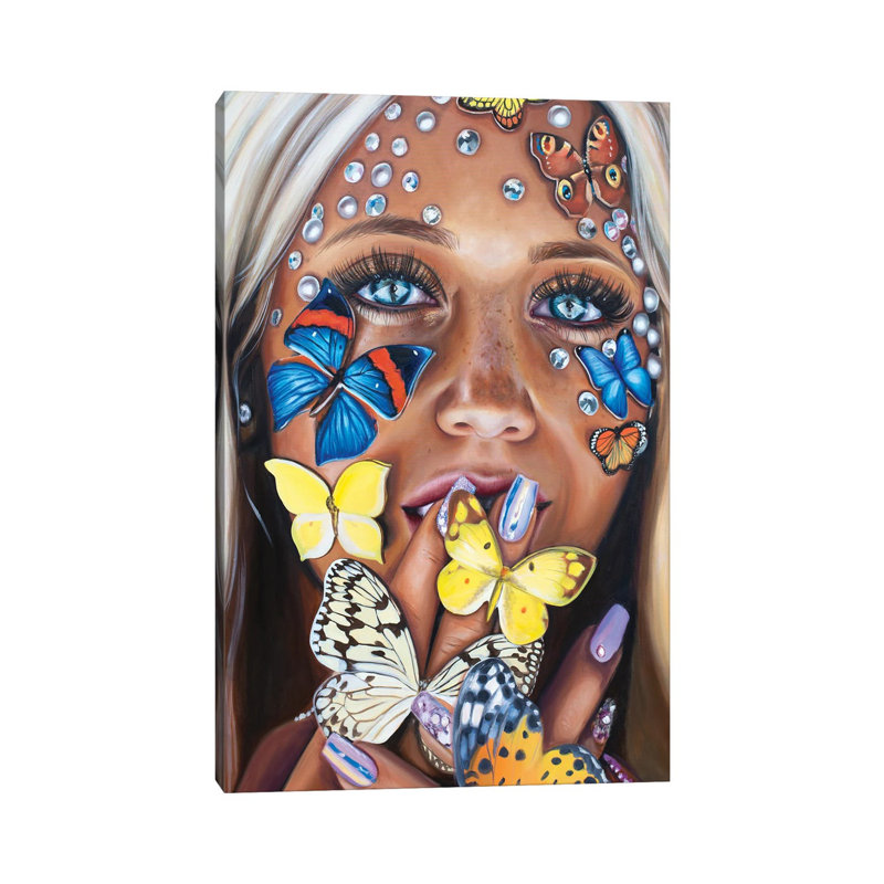 Butterfly Kiss by Julia Ryan - Wrapped Canvas Print, 20.32 cm H x 30.48 cm W